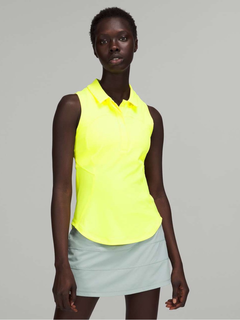 Lululemon /// Women’s Quick-Drying Sleeveless Polo Shirt - Electric Lemon